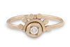 14k yellow gold and diamond oriana ring // golden dawn ring Amanda K Lockrow 