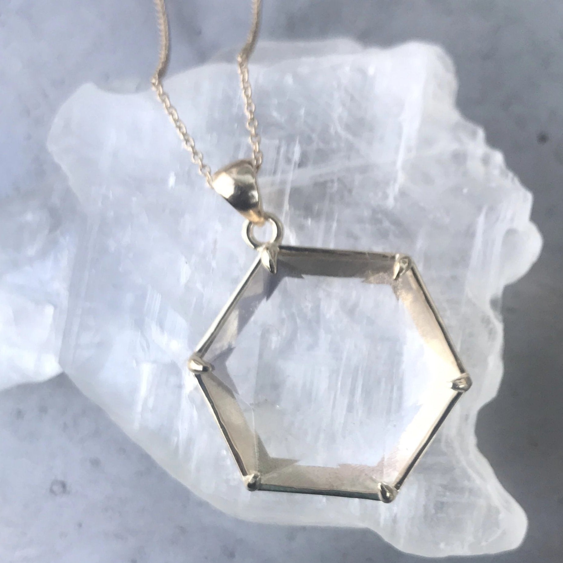 Clear on sale quartz choker