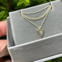 14K gold strength triangle diamond necklace necklace Amanda K Lockrow