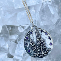 Sterling silver lupine talisman necklace necklace Amanda K Lockrow