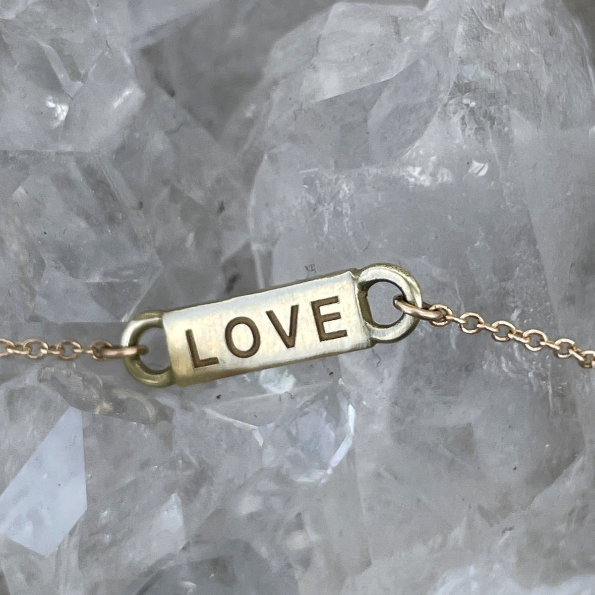 Say something love 14K gold charm bracelet bracelet Amanda K Lockrow