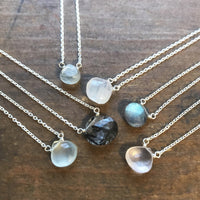 Dainty Amethyst sterling silver necklace // bridesmaid gift necklace Amanda K Lockrow 