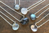 Keshi Pearl little rock silver necklace necklace Amanda K Lockrow 