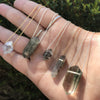 Tara necklace - chlorite phantom quartz floating crystal necklace necklace Amanda K Lockrow 