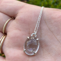 Derya Rainbow Enhydro Quartz Necklace - Sterling Silver | Aislinn Collection necklace Amanda K Lockrow
