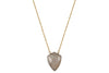 Grey moonstone shield 14k yellow gold filled necklace necklace Amanda K Lockrow 