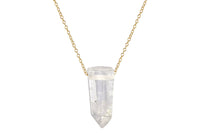 Large clear quartz crystal point unisex necklace necklace Amanda K Lockrow 