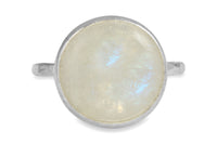 Rainbow moonstone sterling silver ring - size 7 ring Amanda K Lockrow 