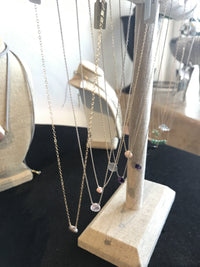 Dainty Lapis Lazuli drop 14K gold filled necklace // bridesmaid gift necklace Amanda K Lockrow 