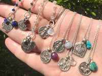 Vintage protective amulet sterling silver charm necklace - choose from options necklace Amanda K Lockrow 