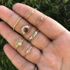 14k yellow gold and diamond oriana ring // golden dawn ring Amanda K Lockrow 