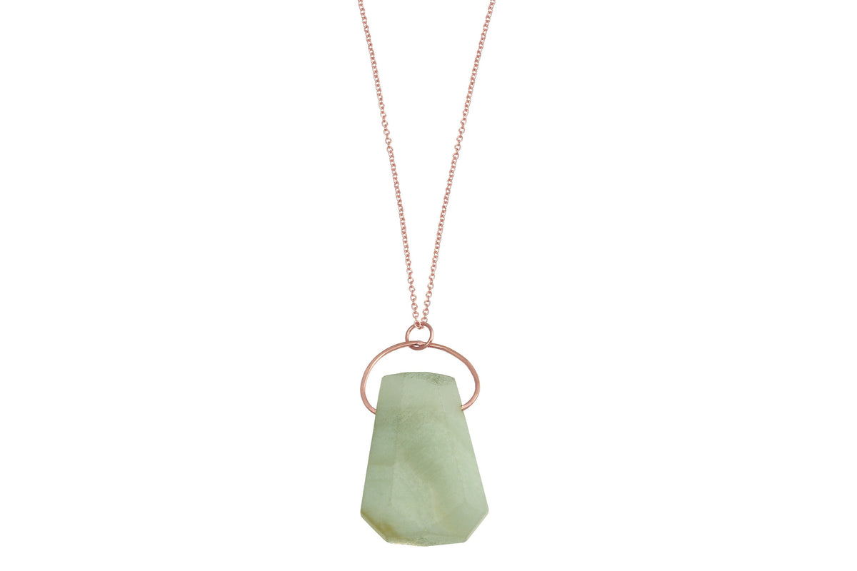 Amazonite crystal necklace - choose metal and length necklace Amanda K Lockrow 