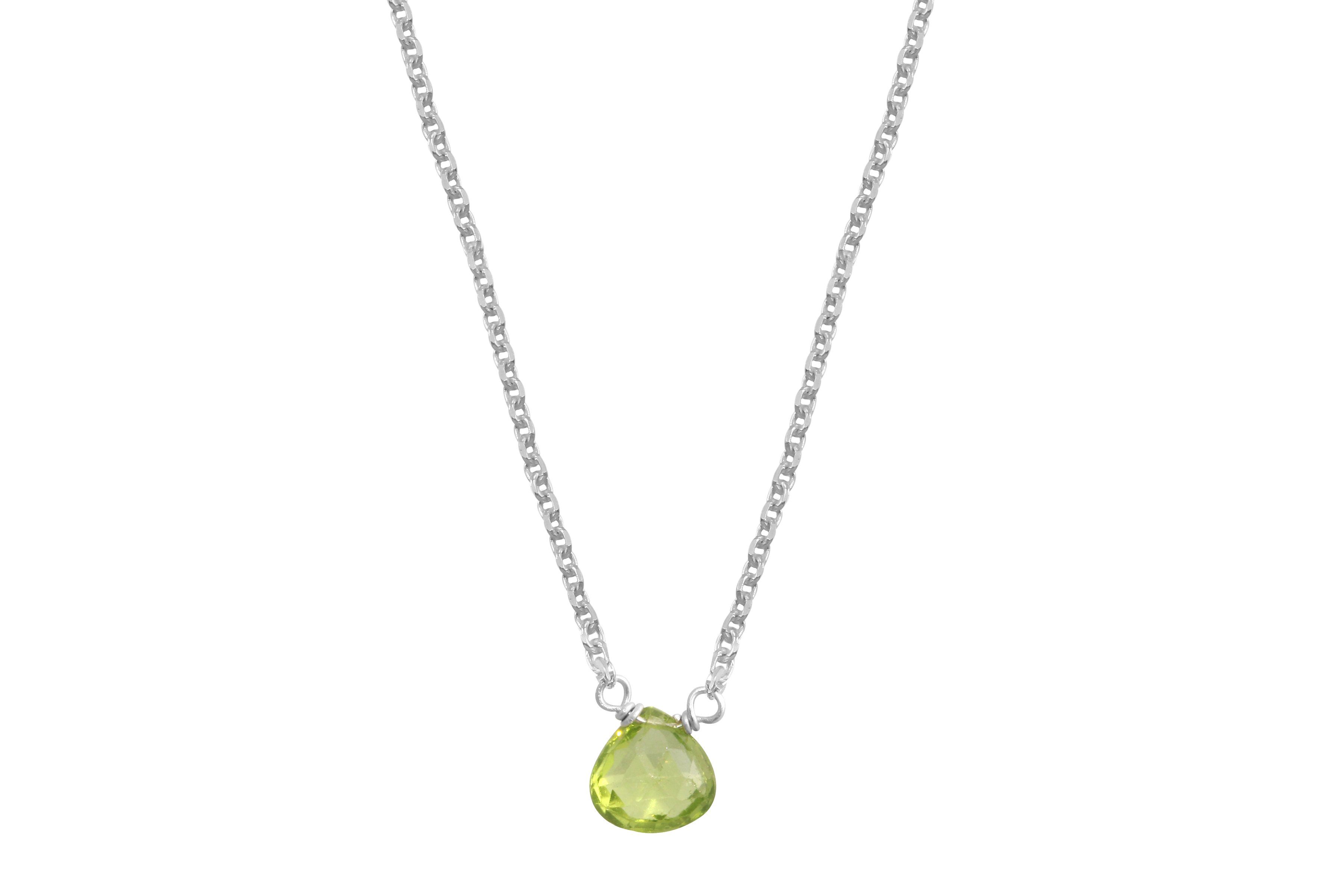 Dainty hot sale peridot necklace