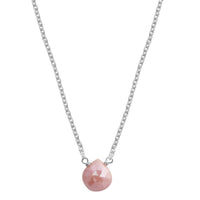 Little rock dainty pink moonstone sterling silver necklace // crystal necklace necklace Amanda K Lockrow 