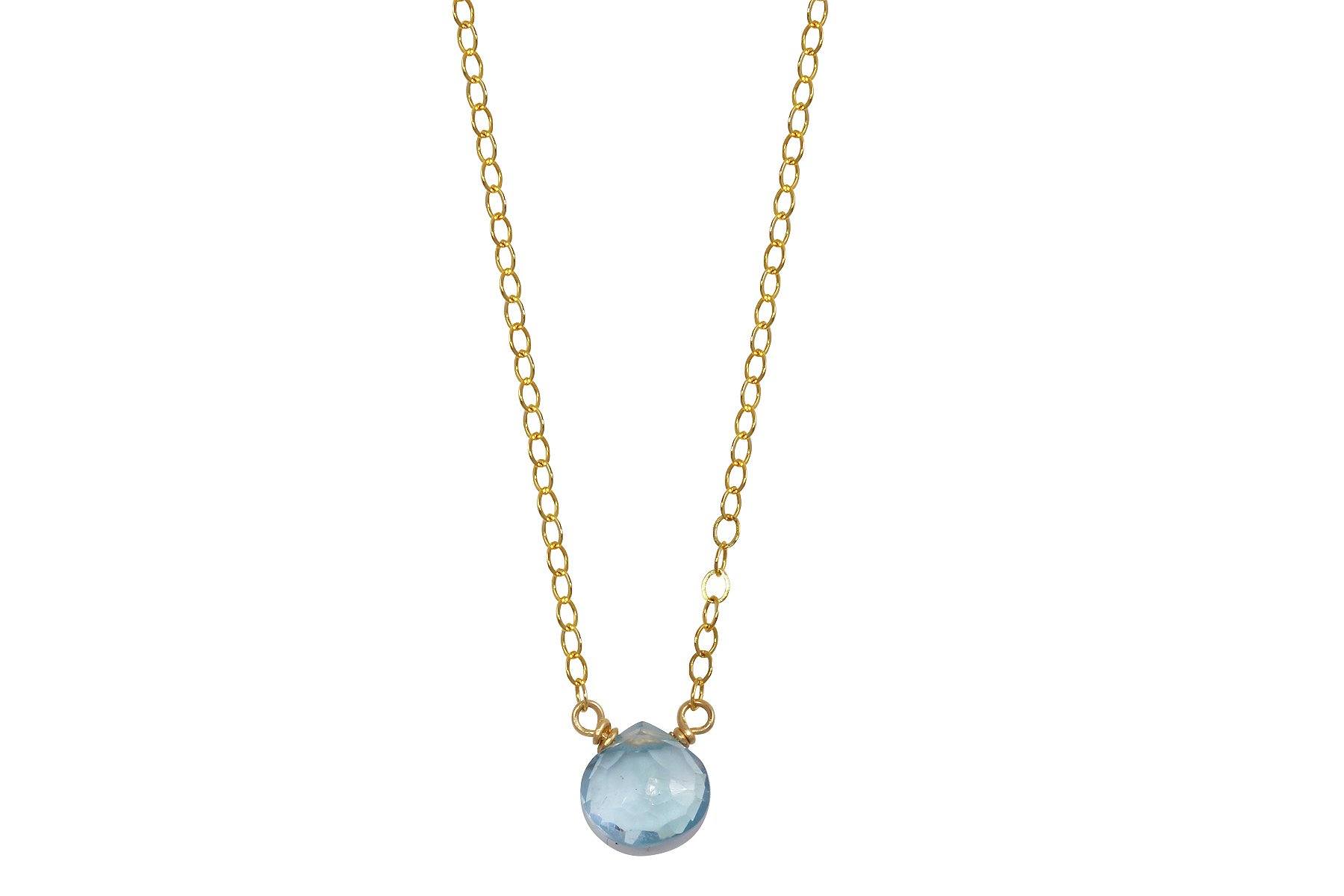 Blue Topaz little rock necklace necklace Amanda K Lockrow 