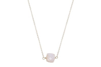 Pink Opal cube little rock necklace necklace Amanda K Lockrow 