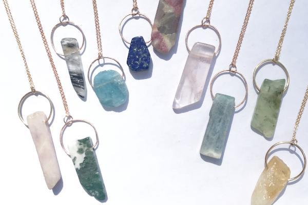 Lapis crystal necklace - choose your length necklace Amanda K Lockrow 
