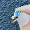 Little Labradorite and Diamond Ring - 14k gold | Fine Collection ring Amanda K Lockrow