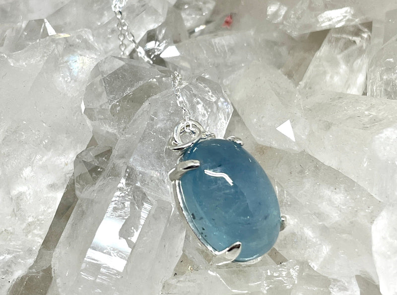 Aquamarine Necklace - sterling silver | Stone Love Collection necklace Amanda K Lockrow