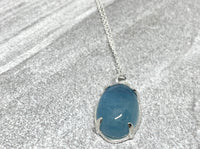 Aquamarine Necklace - sterling silver | Stone Love Collection necklace Amanda K Lockrow
