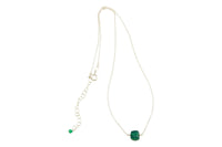 Raw chrome diopside little rock necklace - choose sterling silver or gold filled necklace Amanda K Lockrow 