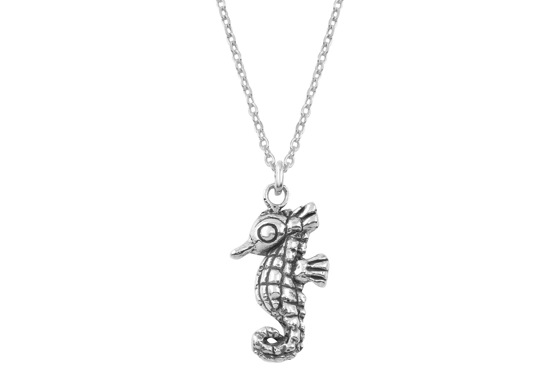 Tiny sterling silver seahorse charm necklace - ready to ship necklace Amanda K Lockrow 
