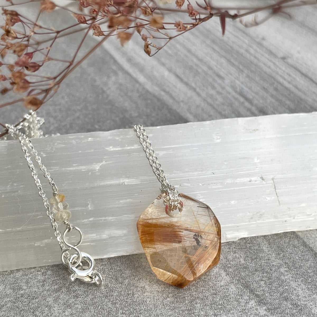 Rutilated Quartz necklace | Stone Love Collection necklace Amanda K Lockrow