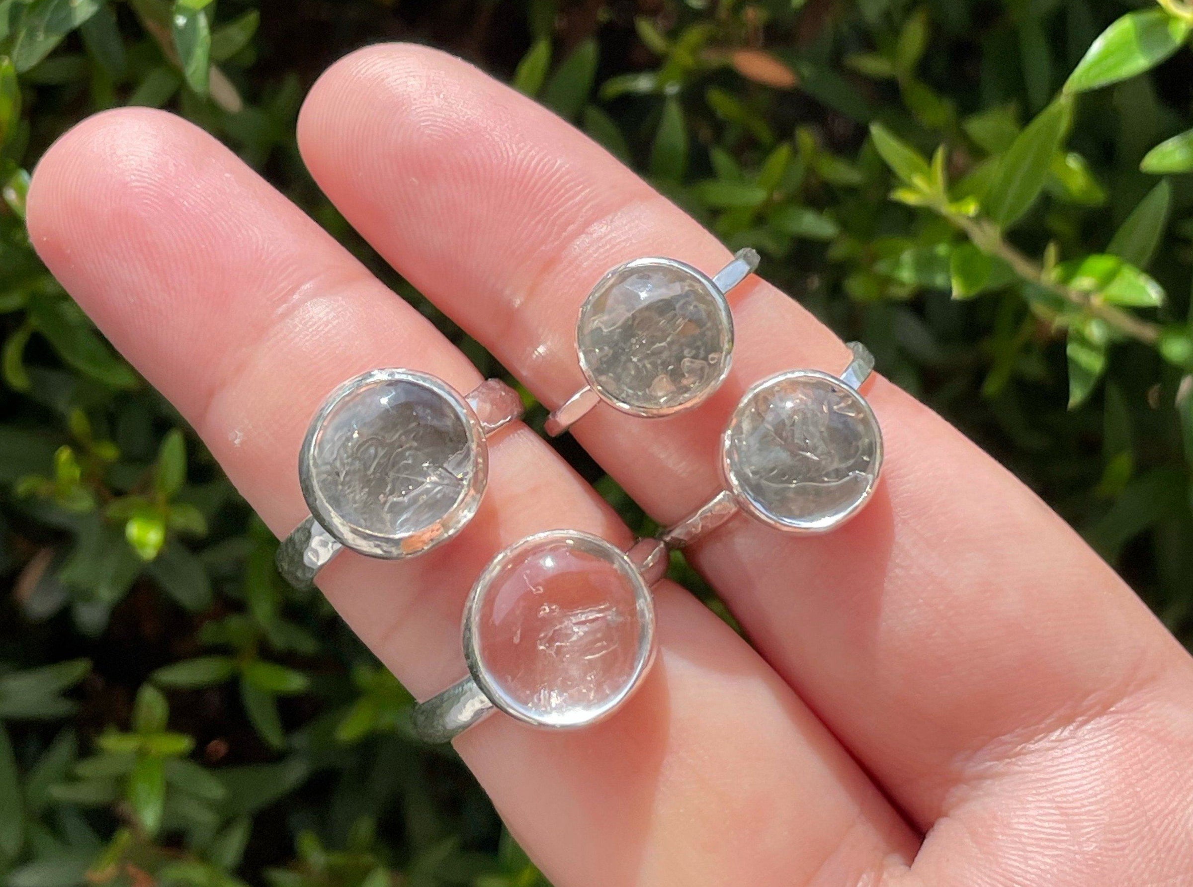 Enhydro quartz sterling silver ring - size 7 ready to ship ring Amanda K Lockrow 