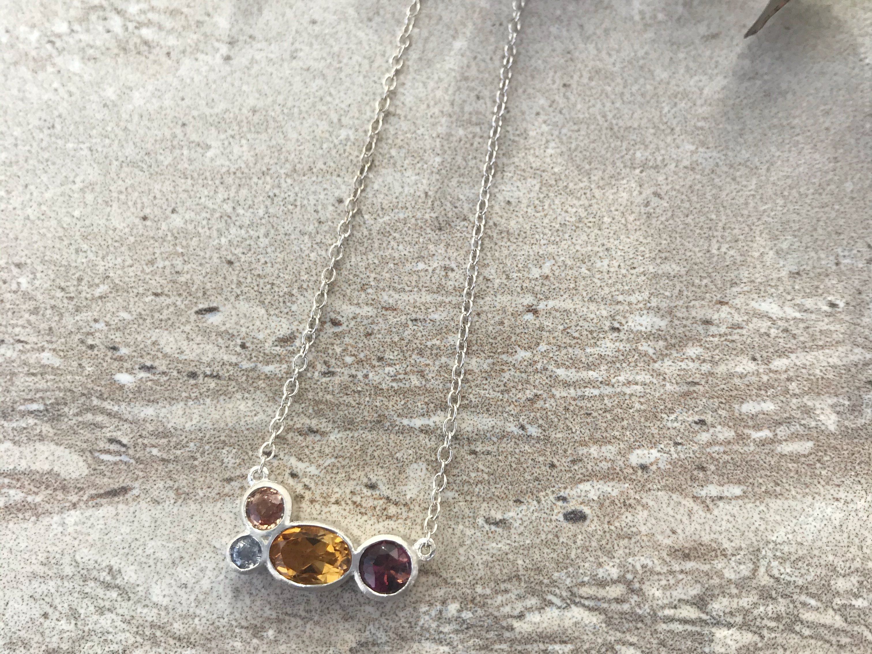 [PRIMAUTE] 韓国☆SILVER925☆CANDY STONE NECKLACE 全4色 PRIMAUTE] 韓国☆SILVER925☆CANDY STONE NECKLACE 全4色