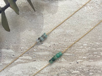 Elements- Emerald 5 stone gold filled adjustable chain bracelet bracelet Amanda K Lockrow 