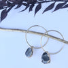 Geode gold hoop earrings, 14k gold filled 30mm hoop earrings earrings Amanda K Lockrow 