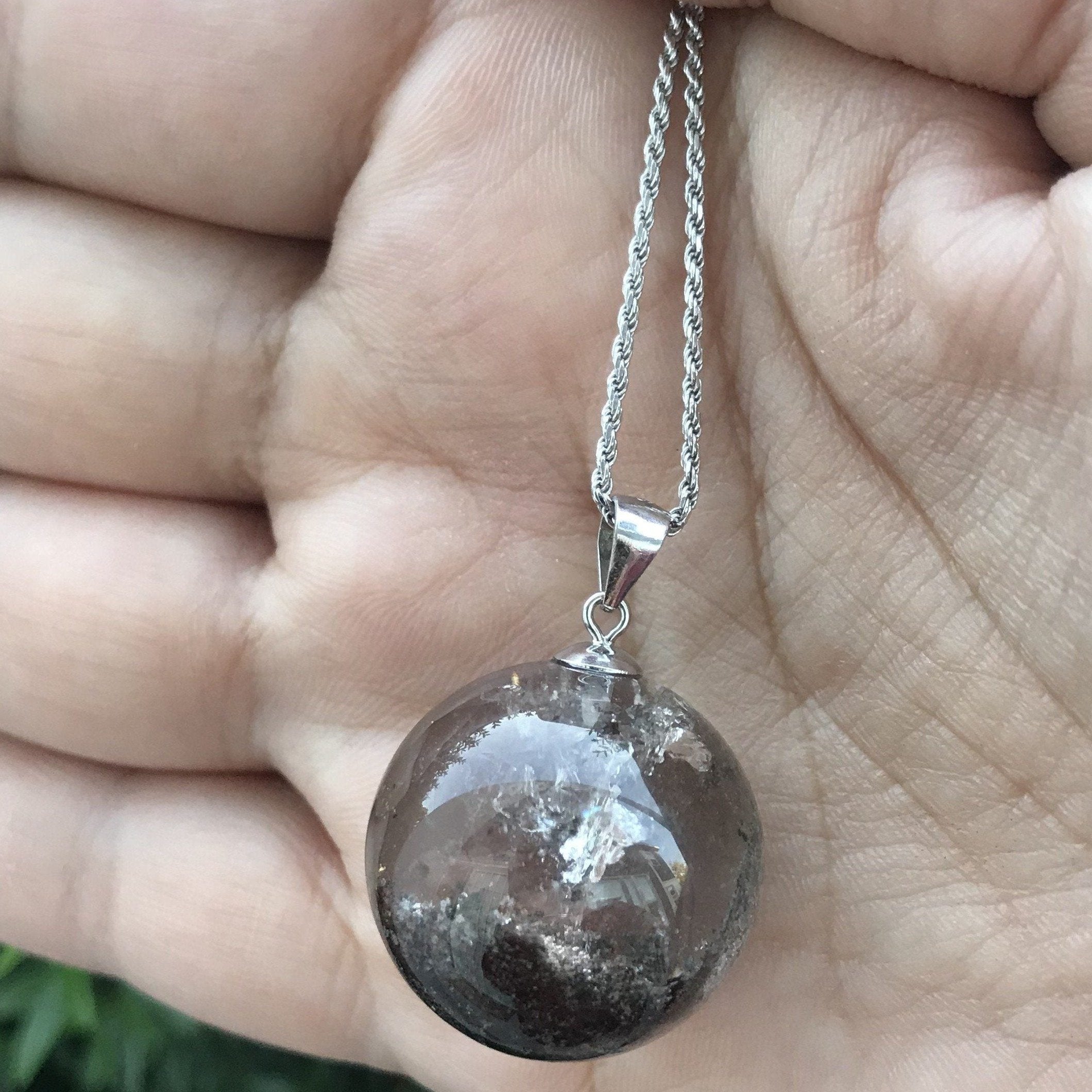 Garden quartz sphere necklace - Aislinn Collection necklace Amanda K Lockrow 