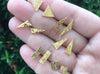 18K yellow vermeil triangle crosshatched stud earrings earrings Amanda K Lockrow