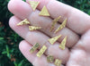 Hammered Triangle Studs - 18K yellow vermeil | Petite Collection earrings Amanda K Lockrow