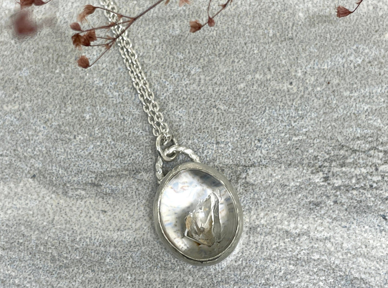Kano Enhydro Quartz - sterling silver | Aislinn Collection necklace Amanda K Lockrow