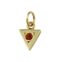 Artemis Garnet Triangle Charm - 14k gold | Talisman Collection charm Amanda K Lockrow