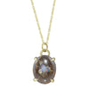 Opal in Petrified Wood Necklace - 14k gold | Fine Collection necklace Amanda K Lockrow