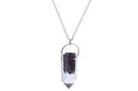 Tara necklace - chlorite phantom quartz with iron ore crystal necklace necklace Amanda K Lockrow 