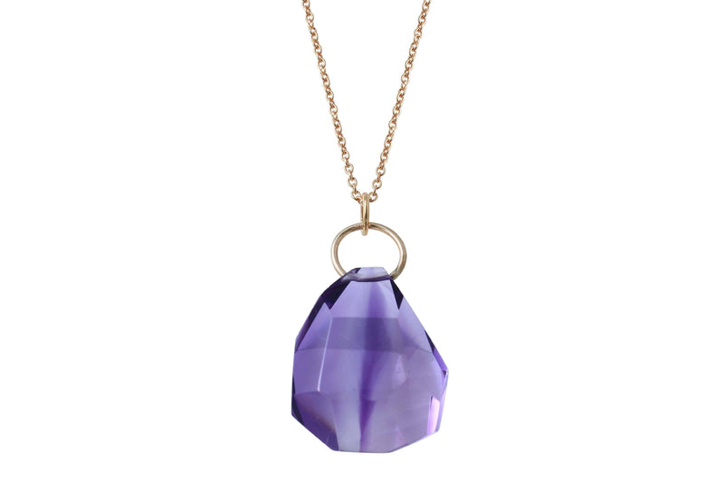 Amethyst geo cut crystal necklace necklace Amanda K Lockrow 