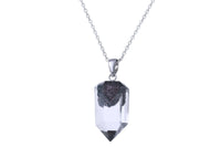 Tara necklace - chlorite phantom quartz with iron ore crystal pendant necklace necklace Amanda K Lockrow 