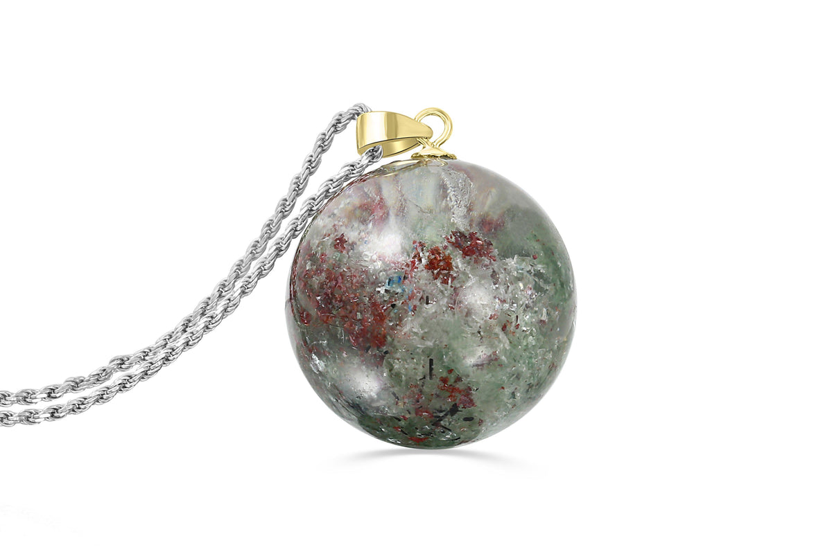 Garden quartz with mica sphere necklace - Aislinn Collection necklace Amanda K Lockrow 