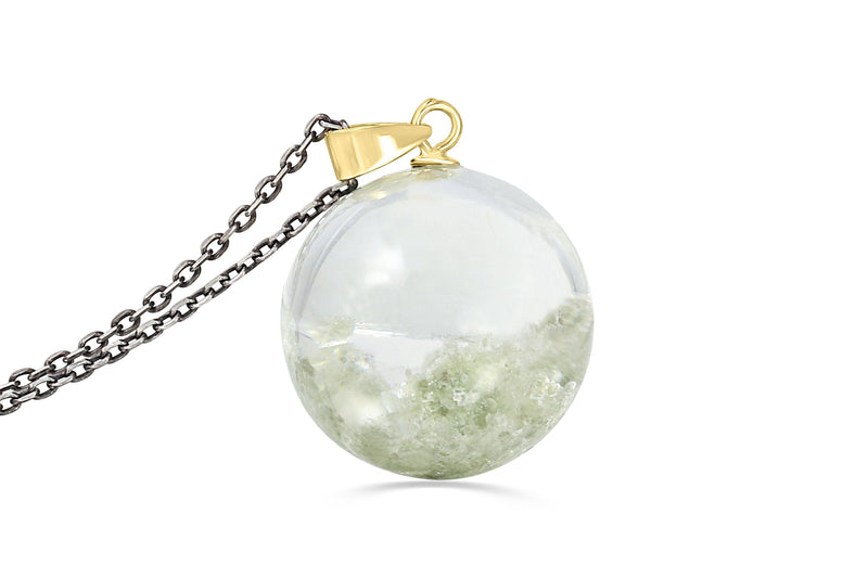 Garden quartz with mica sphere necklace - Aislinn Collection necklace Amanda K Lockrow 