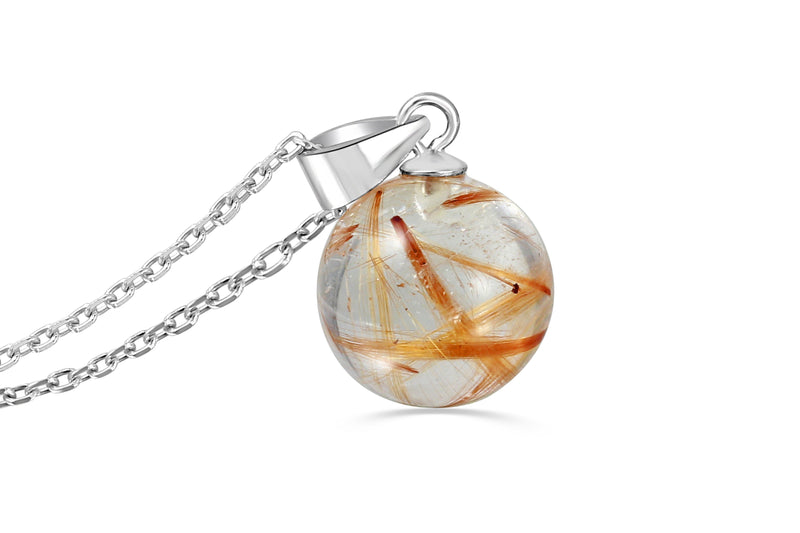 Little rutilated quartz sphere necklace - Aislinn Collection necklace Amanda K Lockrow 