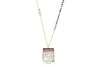 Thea - Amethyst Stalactite slice 30 inch long necklace necklace Amanda K Lockrow 