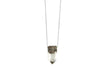 Tara necklace - chlorite phantom quartz with iron ore crystal floating pendant necklace necklace Amanda K Lockrow 