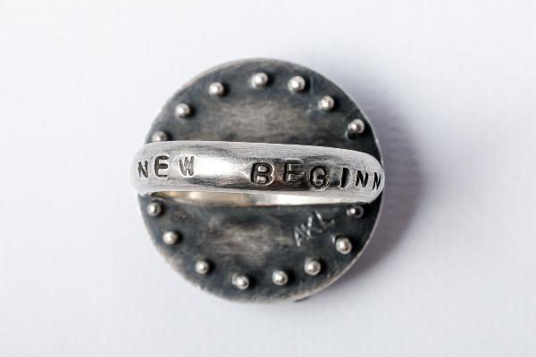 A new beginning sterling silver and lapis lazuli ring ring Amanda K Lockrow 