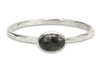 Tourmalinated Quartz sterling silver stacking ring ring Amanda K Lockrow 