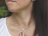 Moonstone hexagon sterling silver necklace necklace Amanda K Lockrow 