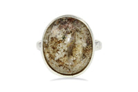 Garden quartz sterling silver ring size 8 - lodalite, shamanic dream quartz - Aislinn collection ring Amanda K Lockrow 