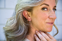 7 rays Sunrise sterling silver hoop earrings earrings Amanda K Lockrow 